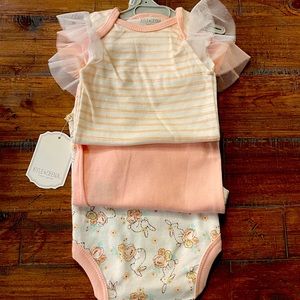 Set of three 0-3 onsies.